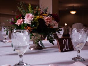 Wedding table set up at The Embassy