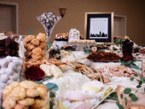 Cookie table set up for wedding - Youngstown wedding tradition